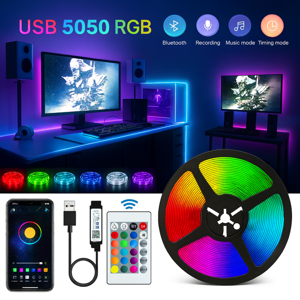 NeonVibes Bluetooth LED Tape Lights